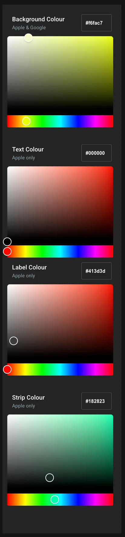 colour editor