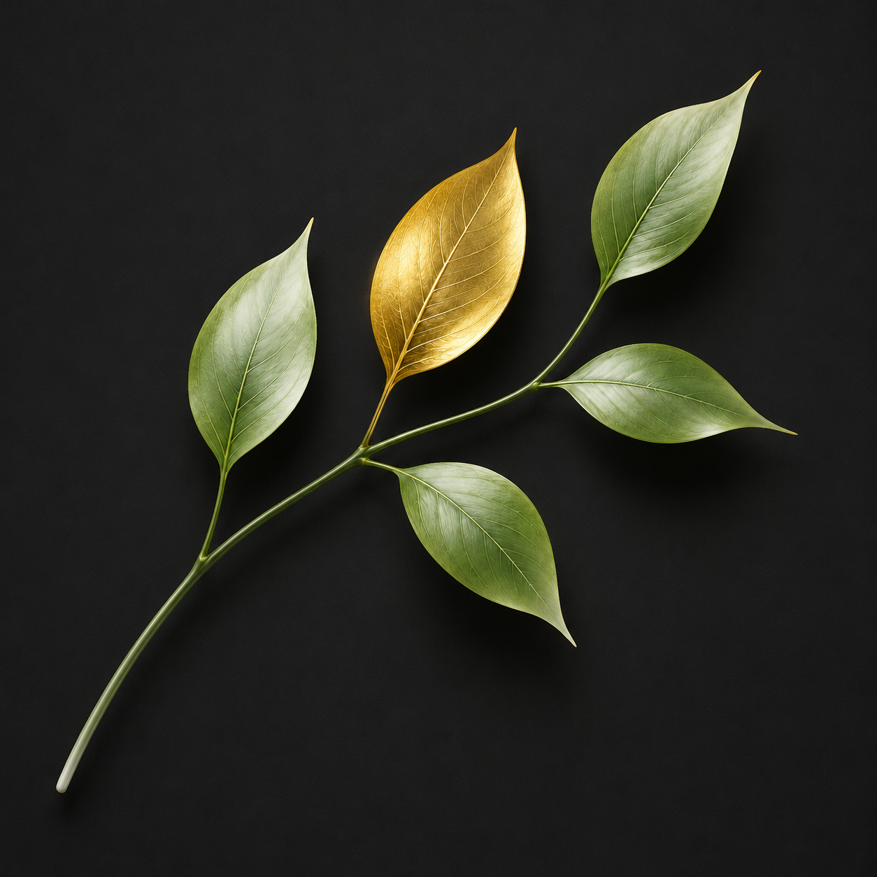 golden leaf on green vine