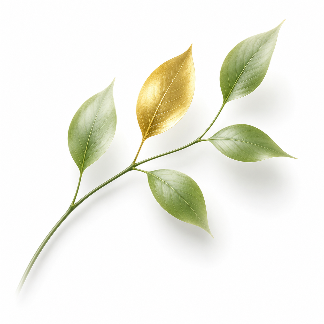 golden leaf on green vine
